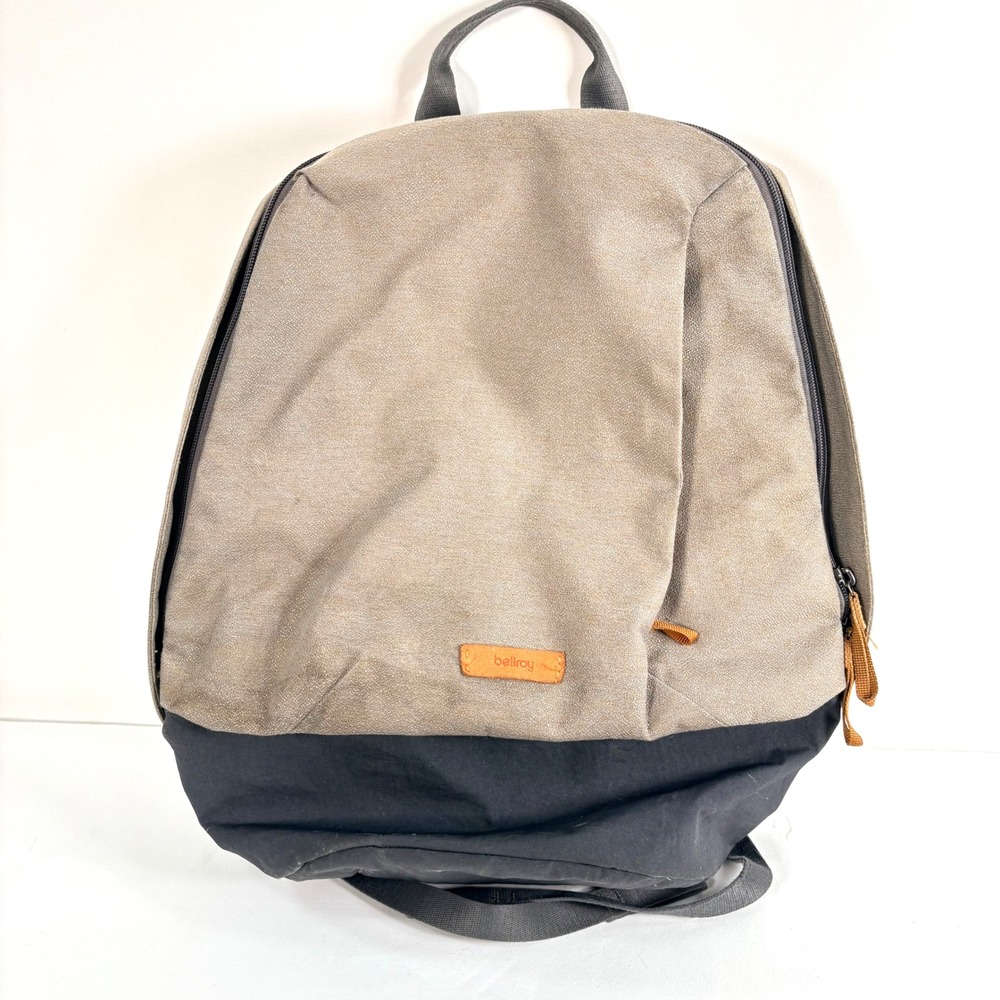 Bellroy Classic Backpack Tan Charcoal Two-Tone Laptop Bag Woven Fabric